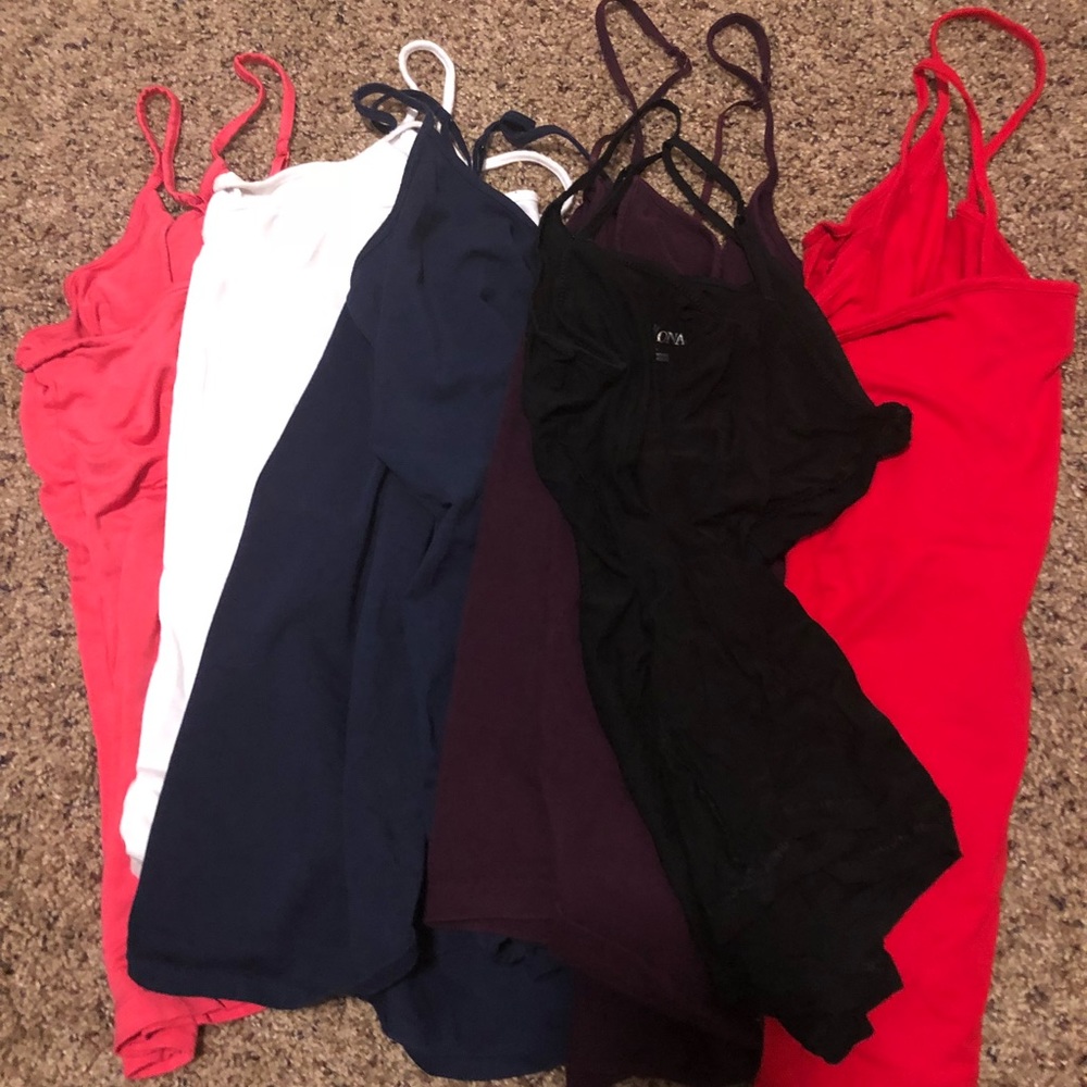 Bundle spaghetti strap tanks